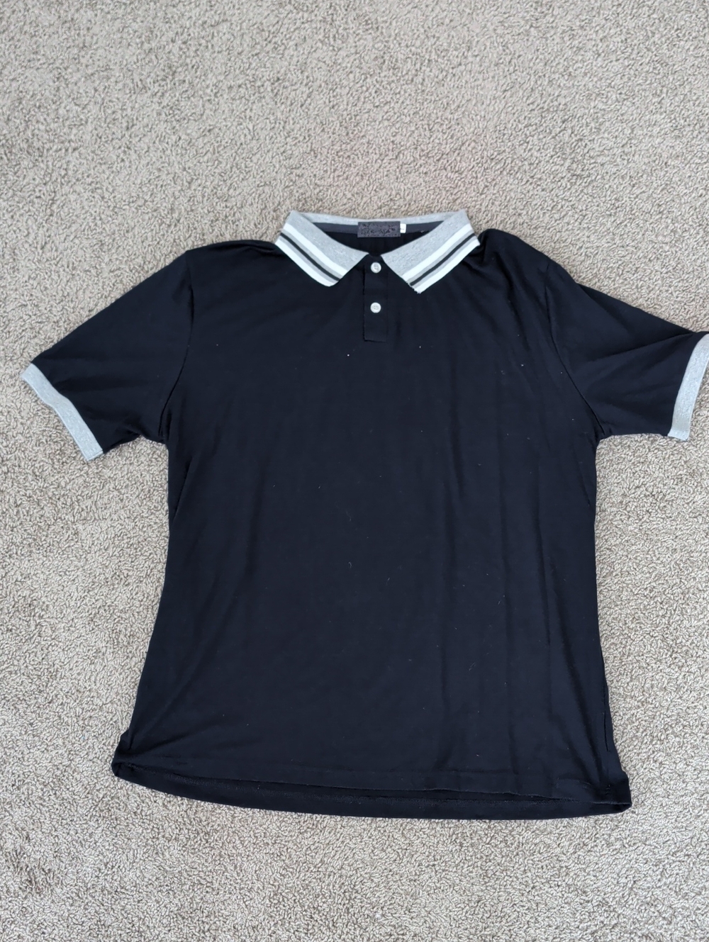 Men's Polo T-shirt Navy Blue Size L